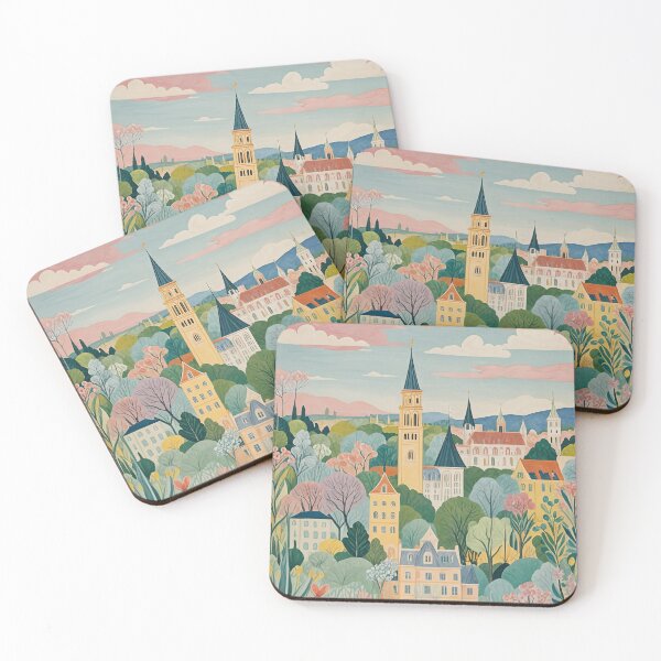 Item preview, Pastel Springtime Vista: European Cityscape designed and sold by Lizetteh.