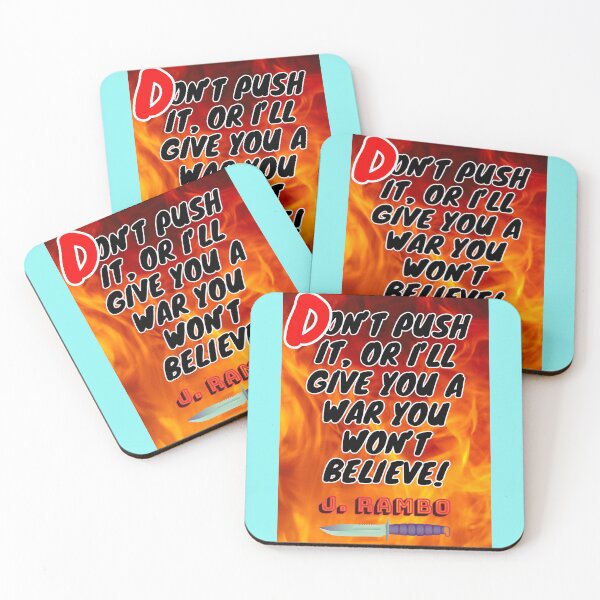 Item preview, Rambo First Blood Quotes designed and sold by MountainAndSea.