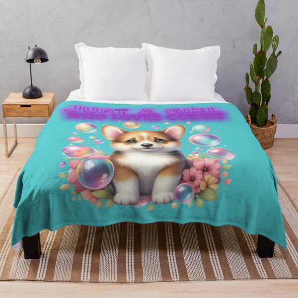 Item preview, Corgi and soap bubbles- Just a girl who loves corgis designed and sold by DegraDesign.