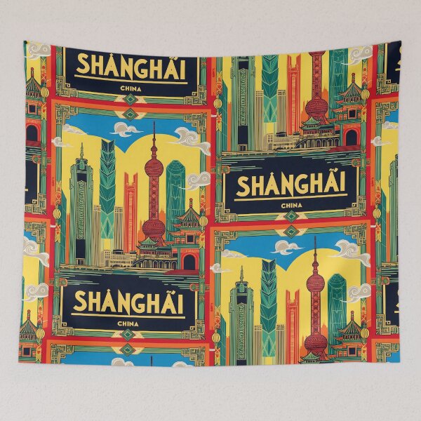 Item preview, Shanghai China Vintage Travel Tourism  designed and sold by TravelersGems.