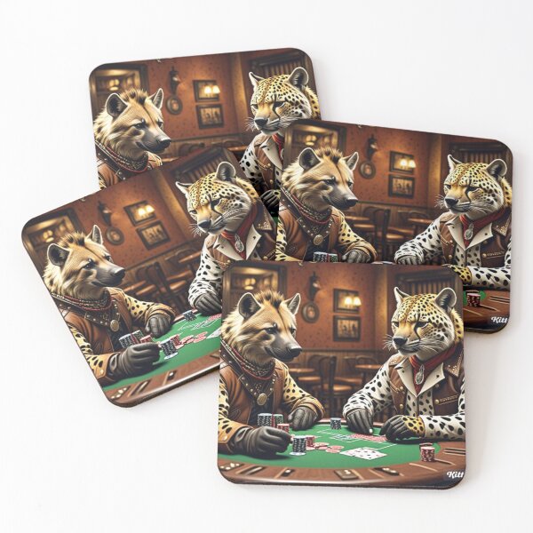 Item preview, Hyena and Leopard poker players designed and sold by BonoloStore.