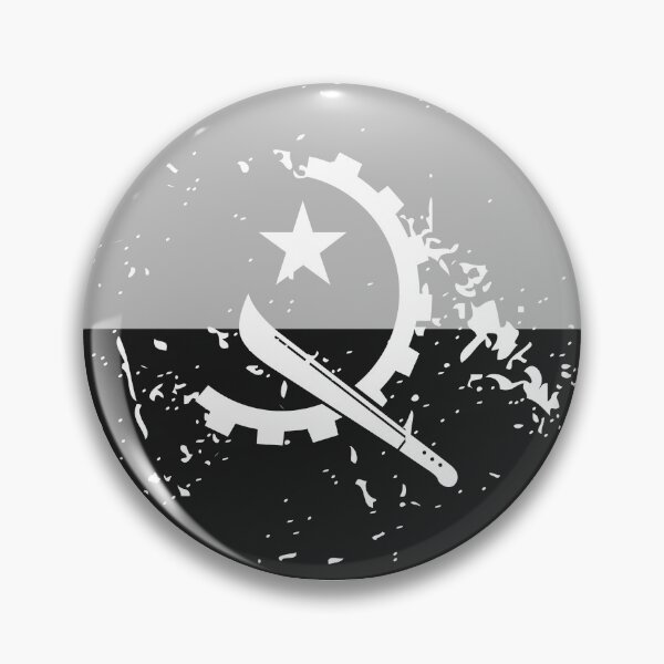 Item preview, Angola black and white flag distressed style designed and sold by Starstacks.