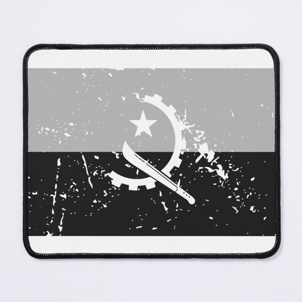 Item preview, Angola black and white flag distressed style designed and sold by Starstacks.