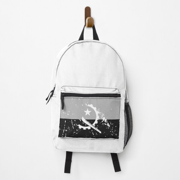 Item preview, Angola black and white flag distressed style designed and sold by Starstacks.