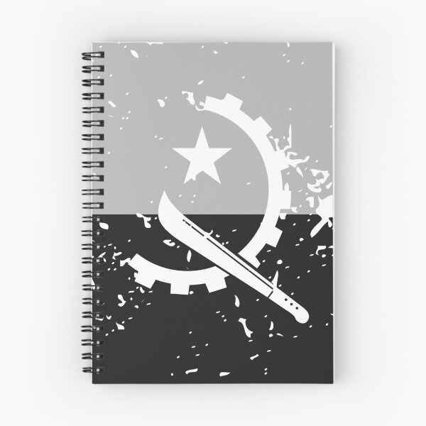 Item preview, Angola black and white flag distressed style designed and sold by Starstacks.