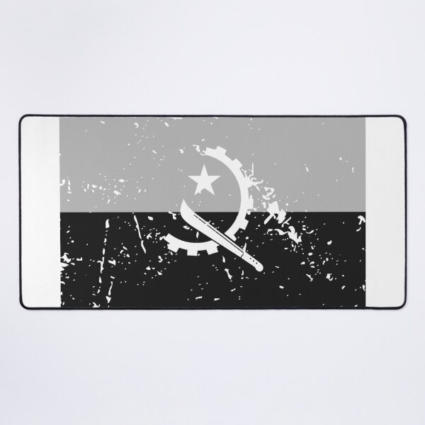 Item preview, Angola black and white flag distressed style designed and sold by Starstacks.