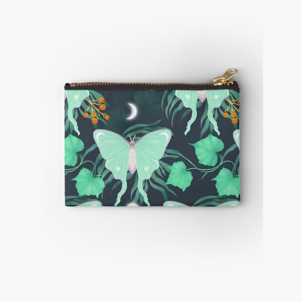 Item preview, Lunar moth print (Pale midnight colour way) designed and sold by turtlesandroses.