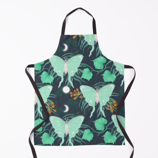 Item preview, Lunar moth print (Pale midnight colour way) designed and sold by turtlesandroses.