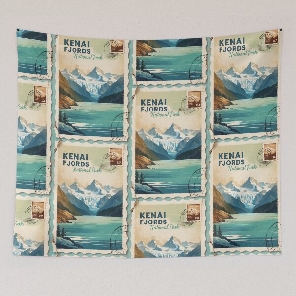 Item preview, Kenai Fjords National Park Postcard Vintage Retro Travel Vintage designed and sold by TravelPostcardGems.