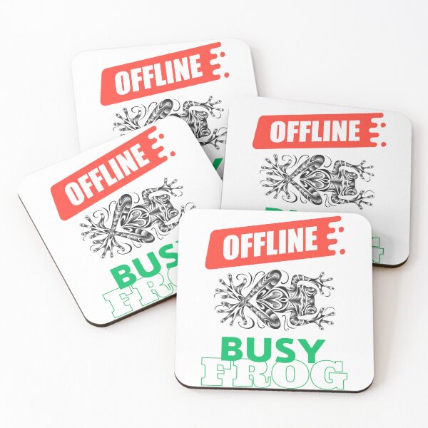 Item preview, OFFLINE BUSY FROG: Embrace the Digital Detox with a Quirky Twist designed and sold by Colorful-Garden.