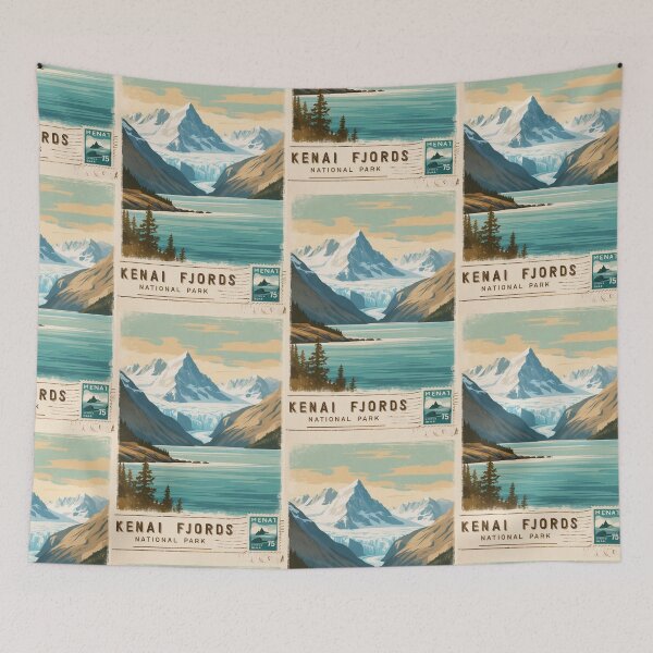 Item preview, Kenai Fjords National Park Postcard Vintage Retro Travel Vintage designed and sold by TravelPostcardGems.