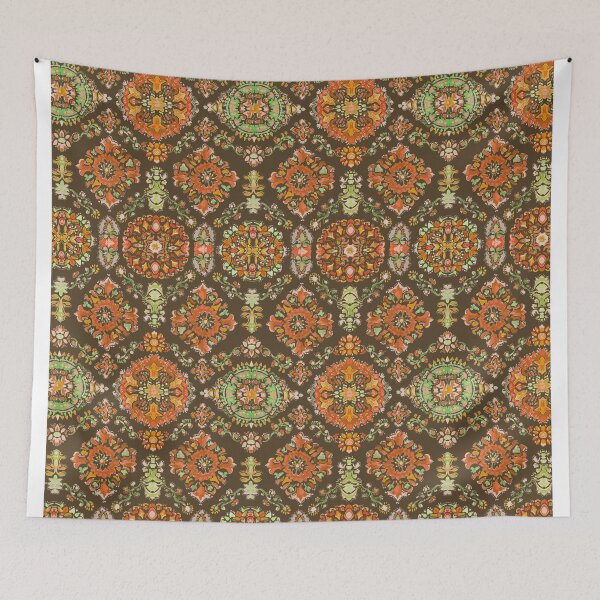 Item preview,  Medallion brown earth designed and sold by Alessandro Remo Mazzoni Remotextiles.
