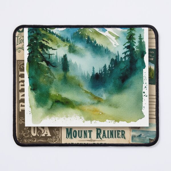 Item preview, Mount Rainier National Park Postcard Vintage Retro Travel Vintage designed and sold by TravelPostcardGems.