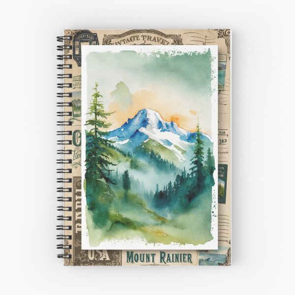 Item preview, Mount Rainier National Park Postcard Vintage Retro Travel Vintage designed and sold by TravelPostcardGems.
