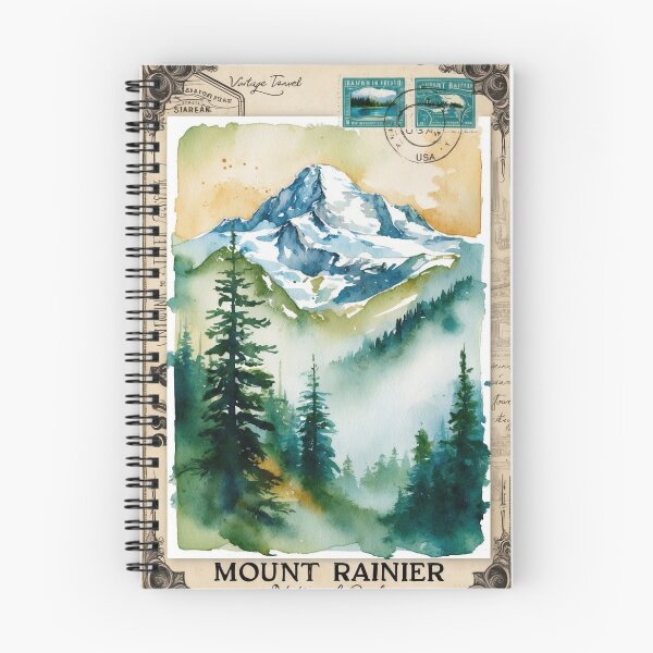 Item preview, Mount Rainier National Park Postcard Vintage Retro Travel Vintage designed and sold by TravelPostcardGems.