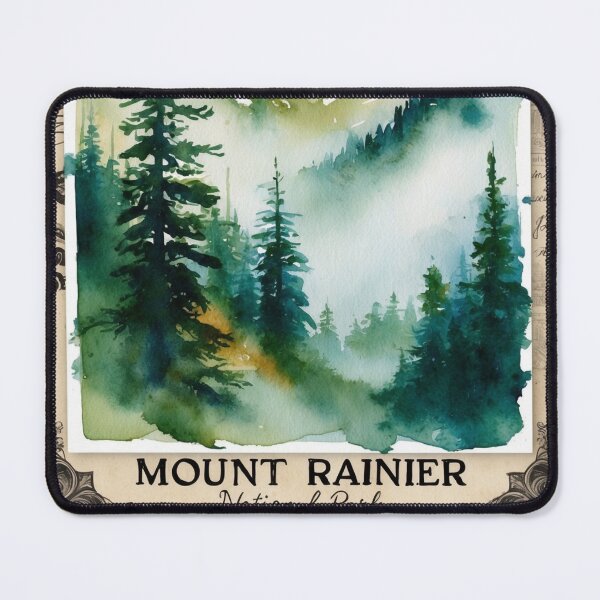 Item preview, Mount Rainier National Park Postcard Vintage Retro Travel Vintage designed and sold by TravelPostcardGems.