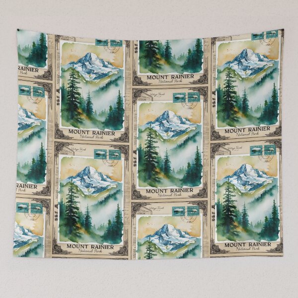 Item preview, Mount Rainier National Park Postcard Vintage Retro Travel Vintage designed and sold by TravelPostcardGems.
