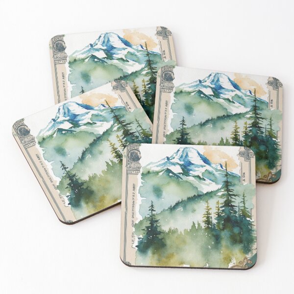 Item preview, Mount Rainier National Park Postcard Vintage Retro Travel Vintage designed and sold by TravelPostcardGems.