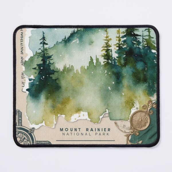 Item preview, Mount Rainier National Park Postcard Vintage Retro Travel Vintage designed and sold by TravelPostcardGems.