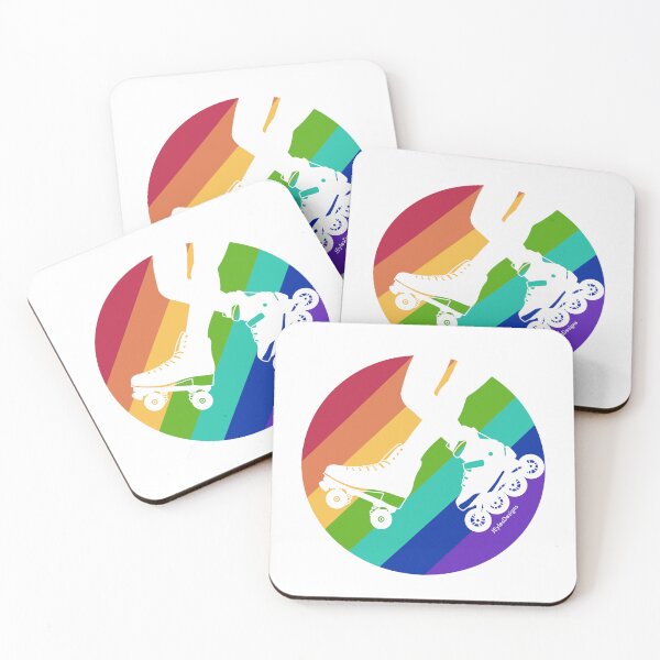 Item preview, Rainbow Roller skating design designed and sold by JEylesDesigns.