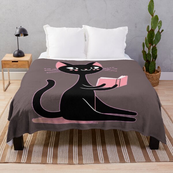 Item preview, Black Cat Pink Ear enjoy reading pink Book designed and sold by Nanthanon.
