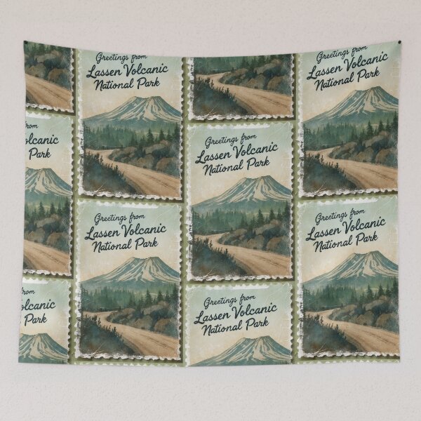 Item preview, Lassen Volcanic National Park Postcard Vintage Retro Travel Vintage designed and sold by TravelPostcardGems.