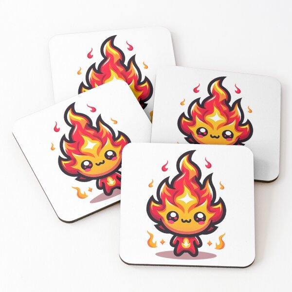 Item preview, Fire Elemental Chibi Art | Fiery Element Cute Design designed and sold by NipponLifestyle.