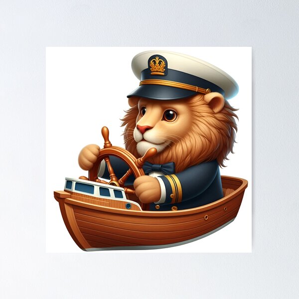 Item preview, Captain Lion Steers the Ship designed and sold by daruneenok.