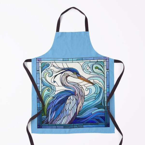 Item preview, Blue Heron Stained Glass design designed and sold by CattyCornerPOD.