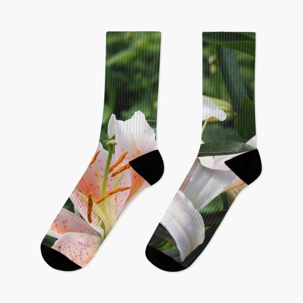 Item preview, Oriental Hybrid Lily in White, Peach and Pink designed and sold by taiche.