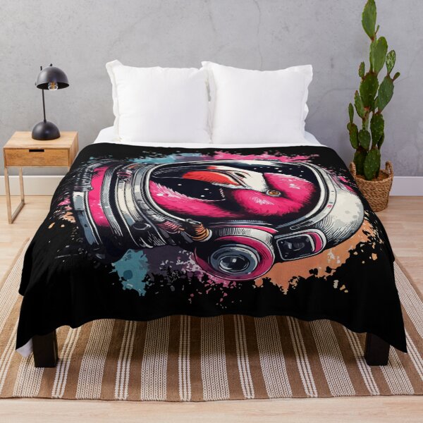 Item preview, Funny Astronaut Pink Flamingo Pop Art Splash designed and sold by TomFrontierArt.
