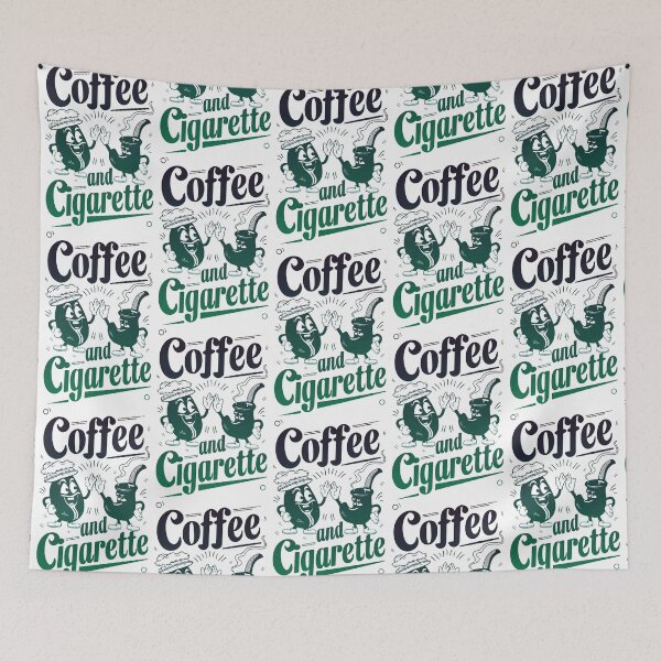 Item preview, Coffee and Cigarette_vintage graphic designed and sold by FORPOTATOPARTY.