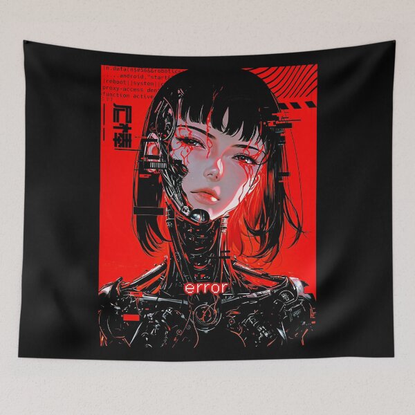 Item preview, Cyberpunk Cyborg Girl  designed and sold by ShurikenStar.