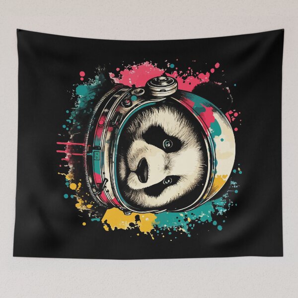 Item preview, Funny Astronaut Panda Bear Pop Art Splash designed and sold by TomFrontierArt.