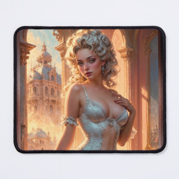 Item preview, A Sensual Exquisite Baroque Portrait Of A Regal Beauty In Lingerie Gorgeous AI Concept Art by Xzendor7 designed and sold by Xzendor7 Digital Art Creations.