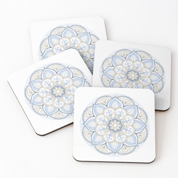 Item preview, Mandala - blue and gold designed and sold by Sideofthehill.