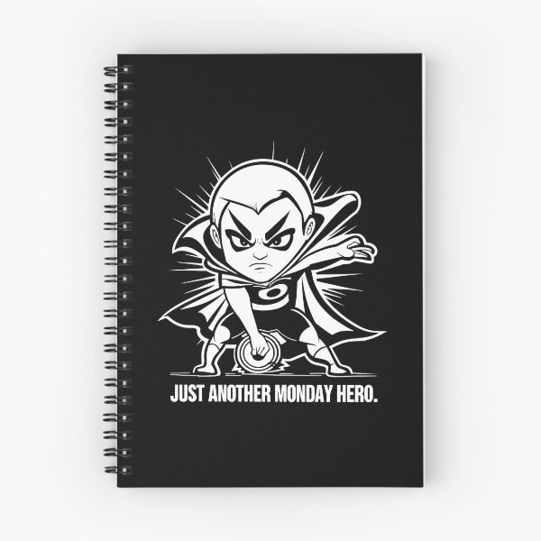 Item preview, Monday Motivation: A Black and White Hero's Leap into Action designed and sold by SplashTastic.