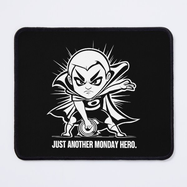 Item preview, Monday Motivation: A Black and White Hero's Leap into Action designed and sold by SplashTastic.