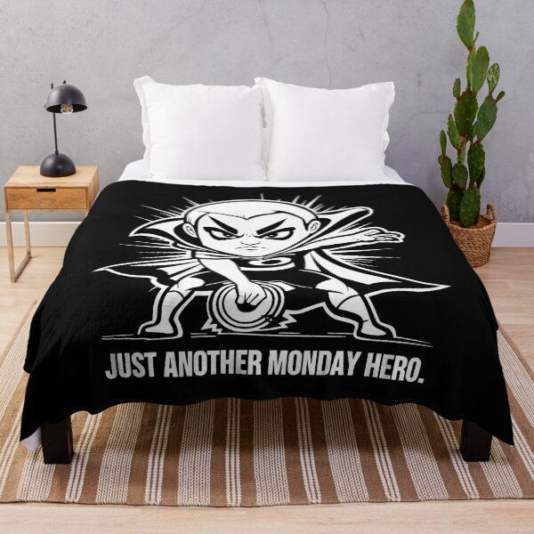 Item preview, Monday Motivation: A Black and White Hero's Leap into Action designed and sold by SplashTastic.