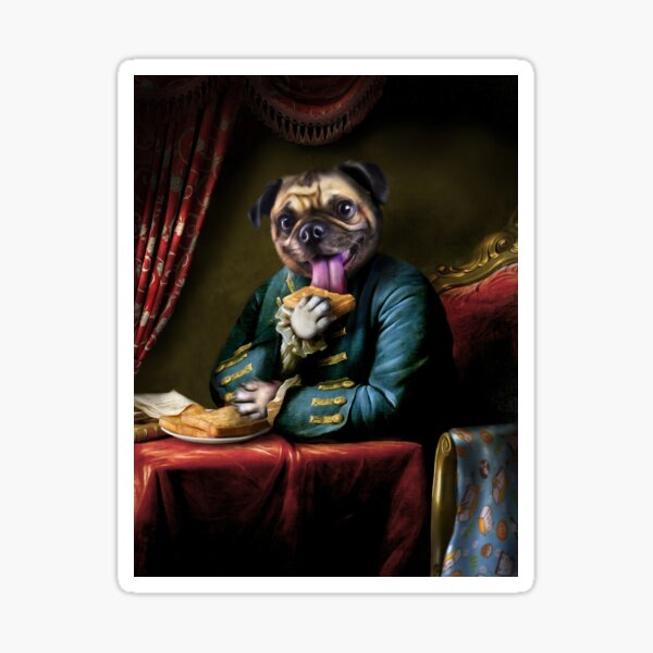 Pug Dog Portrait - Harry Sticker