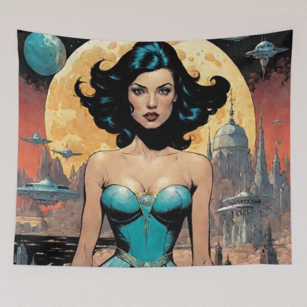 Item preview, Comic Art Space Woman designed and sold by Planetporridge.
