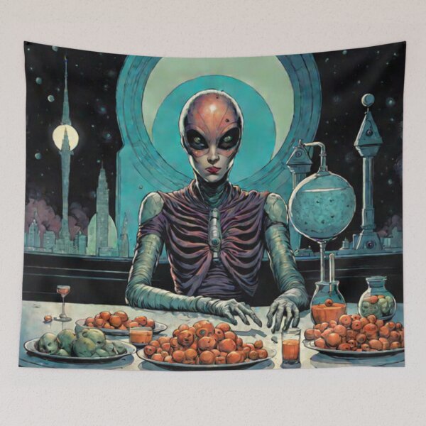 Item preview, Space Woman Dinner designed and sold by Planetporridge.