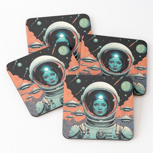 Item preview, Retro Woman in Space designed and sold by Planetporridge.
