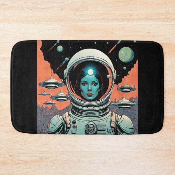 Item preview, Retro Woman in Space designed and sold by Planetporridge.