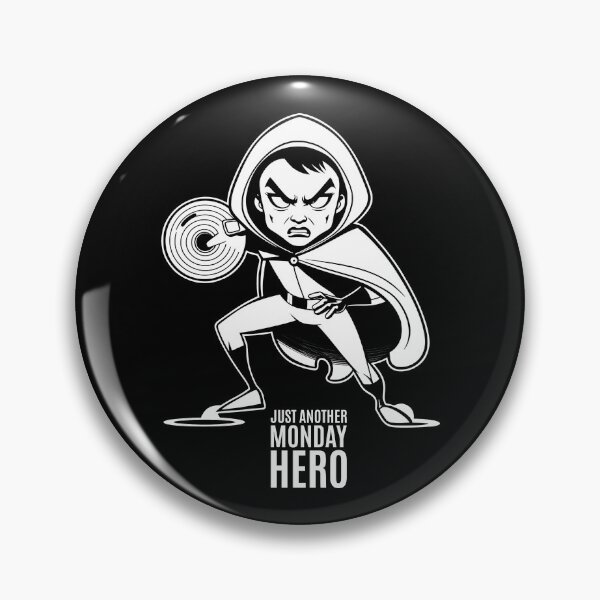 Item preview, JUST ANOTHER MONDAY HERO: Leaping into the Week with Black and White Bravery designed and sold by SplashTastic.