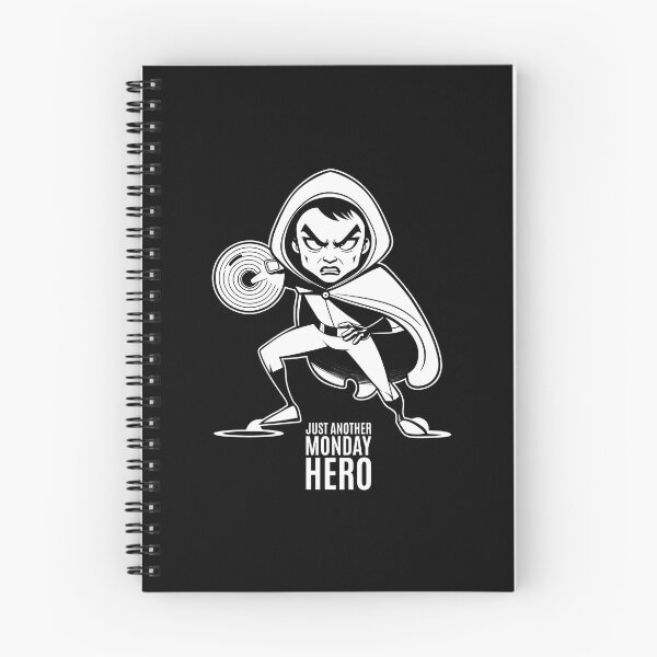 Item preview, JUST ANOTHER MONDAY HERO: Leaping into the Week with Black and White Bravery designed and sold by SplashTastic.