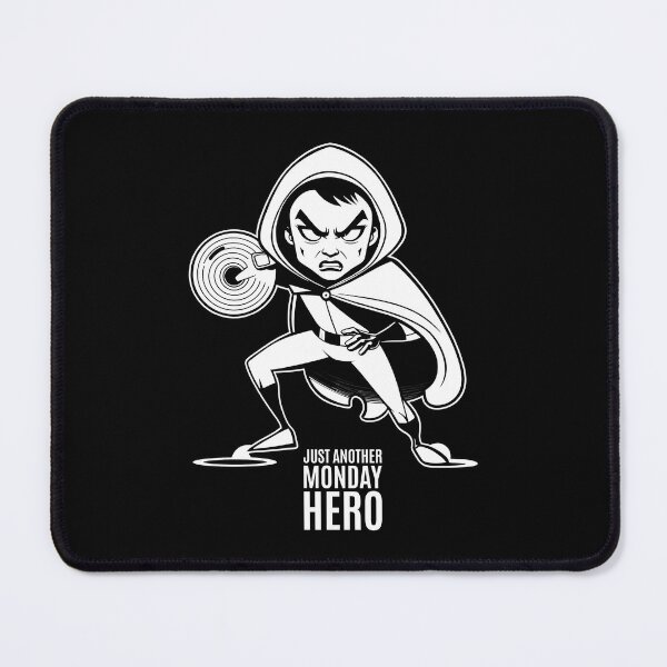 Item preview, JUST ANOTHER MONDAY HERO: Leaping into the Week with Black and White Bravery designed and sold by SplashTastic.