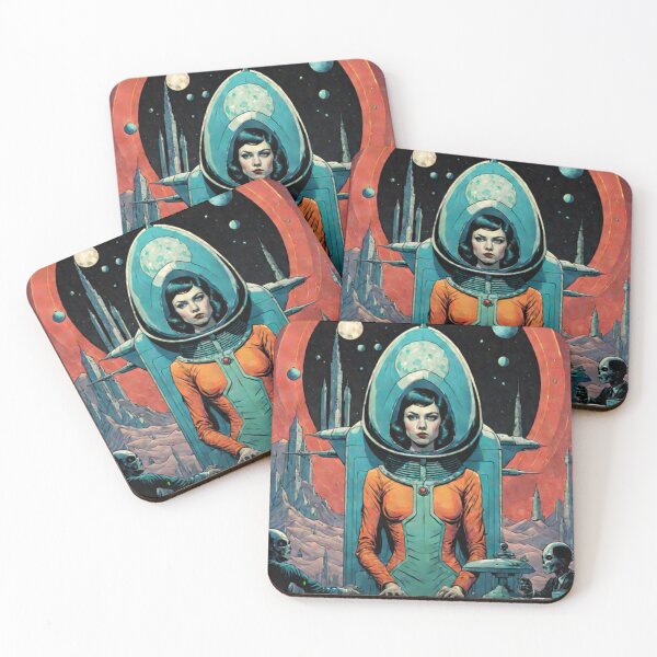 Item preview, Retro Space Woman Art designed and sold by Planetporridge.