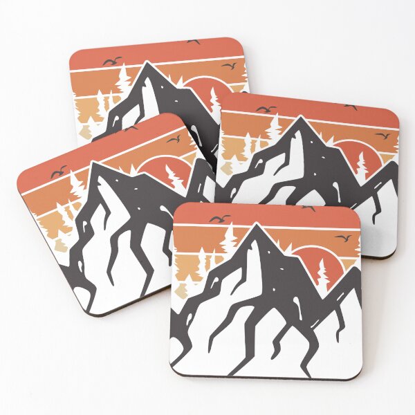 Item preview, Mountain sunset view simple artwork designed and sold by GravicPopart21.