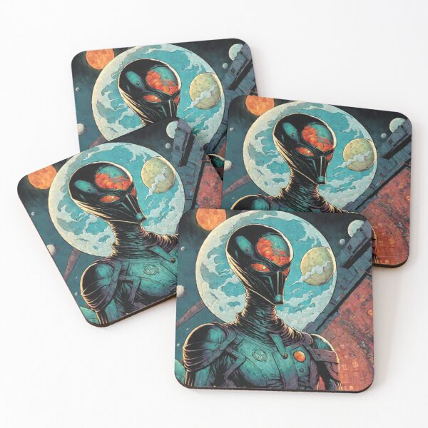 Item preview, Retro Space Alien Art designed and sold by Planetporridge.